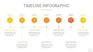 黄色时间轴PPT信息图1