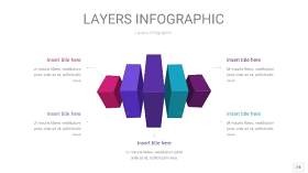 紫蓝色3D分层PPT信息图24