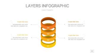 黄色3D分层PPT信息图21