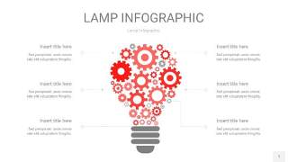 红色创意灯PPT信息图1