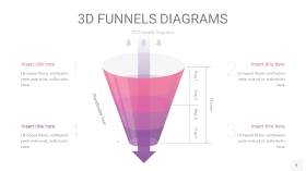 热粉色3漏斗PPT信息图表9