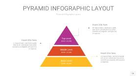彩色3D金字塔PPT信息图表14