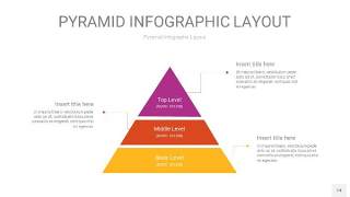彩色3D金字塔PPT信息图表14