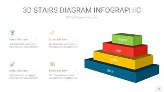 多彩3D阶梯PPT图表21