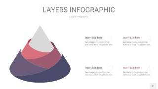 莫兰迪紫色3D分层PPT信息图31