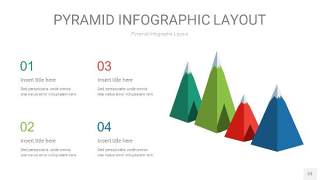 红绿色3D金字塔PPT信息图表23