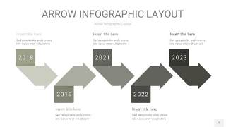 灰色箭头PPT信息图表7