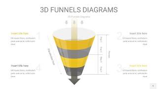 黄灰色3D漏斗PPT信息图表9