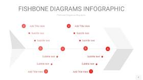红色鱼骨PPT信息图表2
