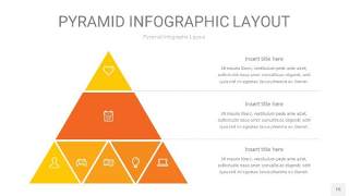 渐变黄色3D金字塔PPT信息图表15