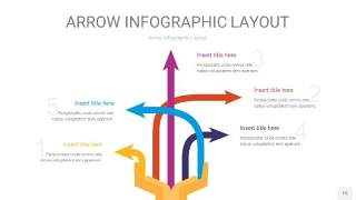 彩色箭头PPT信息图表15