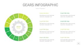 嫩绿色齿轮PPT信息图13