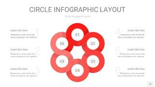 红色圆形PPT信息图10