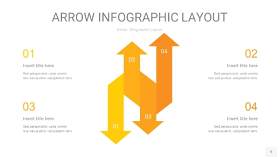 黄色箭头PPT信息图表5