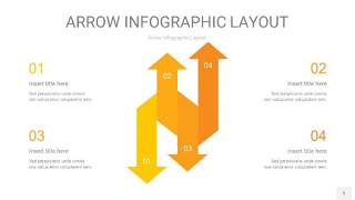 黄色箭头PPT信息图表5