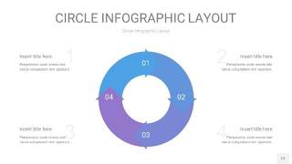 紫蓝色圆形PPT信息图13