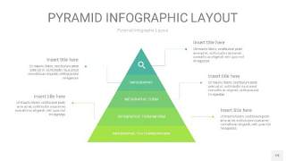 浅绿色3D金字塔PPT信息图表19