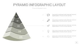 灰色3D金字塔PPT信息图表6