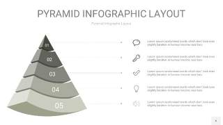 灰色3D金字塔PPT信息图表6