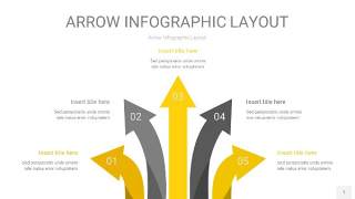 灰黄色箭头PPT信息图表1