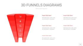 红色3D漏斗PPT信息图表11