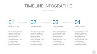 天蓝色时间轴PPT信息图11