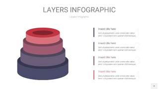 莫兰迪紫色3D分层PPT信息图4