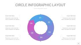 紫蓝色圆形PPT信息图15