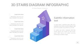 渐变紫蓝色3D阶梯PPT图表19