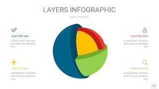 四色3D分层PPT信息图43