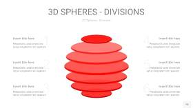 红色3D球体切割PPT信息图10