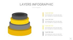 灰黄色3D分层PPT信息图4
