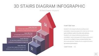 紫黄色3D阶梯PPT图表23