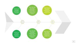 浅绿色鱼骨PPT信息图表9