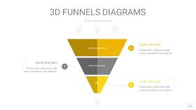 黄灰色3D漏斗PPT信息图表12