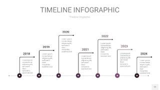 渐变紫色时间轴PPT信息图12