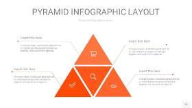 橘红色3D金字塔PPT信息图表13