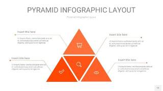 橘红色3D金字塔PPT信息图表13