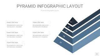 深蓝色3D金字塔PPT信息图表21