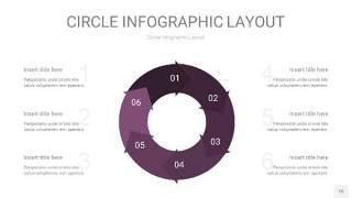 深紫色圆形PPT信息图15