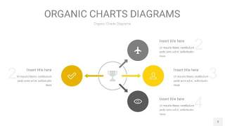 灰黄色循环PPT图表3