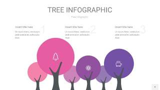 渐变紫色树状图PPT图表8