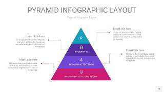 渐变紫色3D金字塔PPT信息图表18