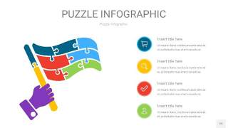 多彩色拼图PPT图表19