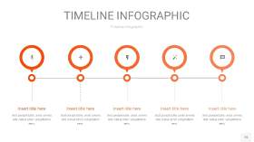 橘红色时间轴PPT信息图15