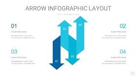 宝石蓝箭头PPT信息图表5