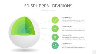 浅绿色3D球体切割PPT信息图6