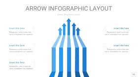 蓝色箭头PPT信息图表16