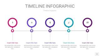 粉紫蓝色时间轴PPT信息图15