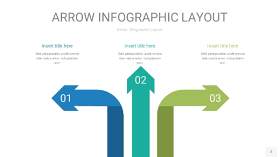 黄蓝绿箭头PPT信息图表2